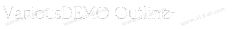 VariousDEMO Outline字体转换
